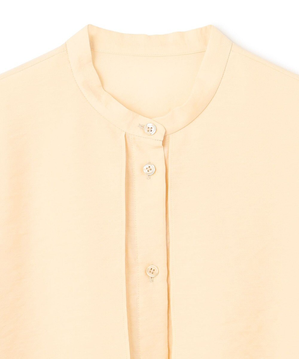 UNFILO シアーサテン ヨークブラウス 