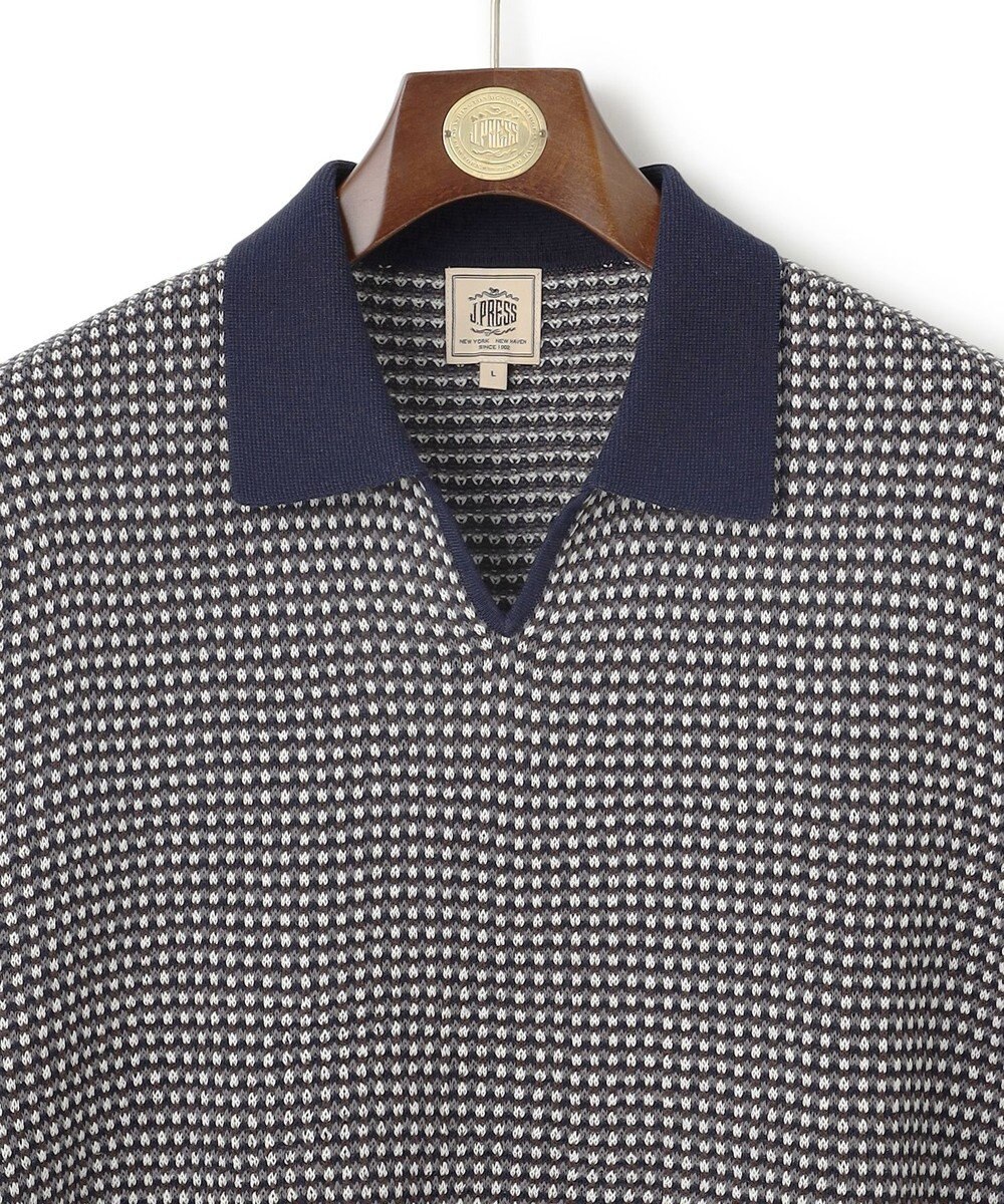 J.PRESS MEN 【HTBRID LINEN】スキッパーニット ポロシャツ 