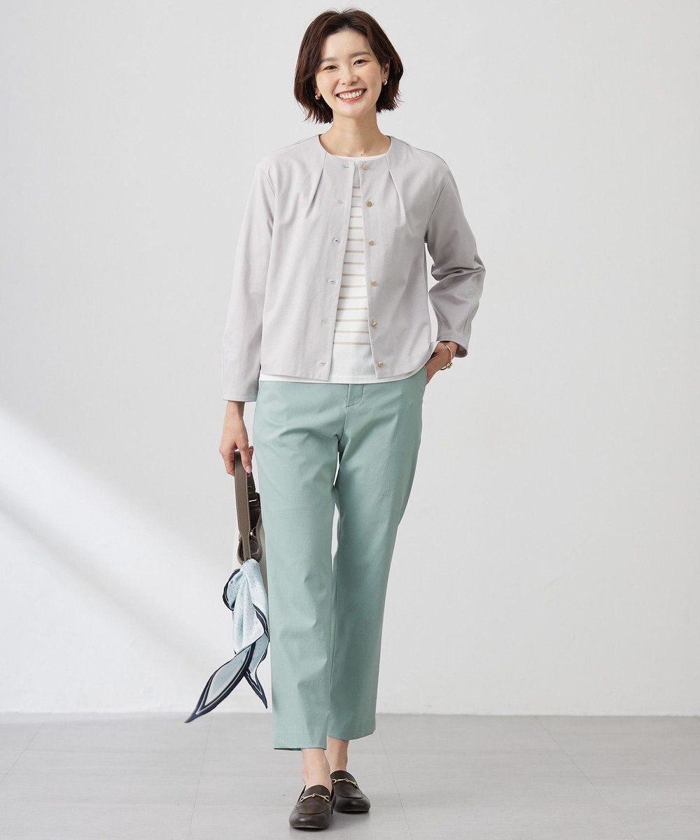 J.PRESS LADIES スクエアドット 剣先 スカーフ 