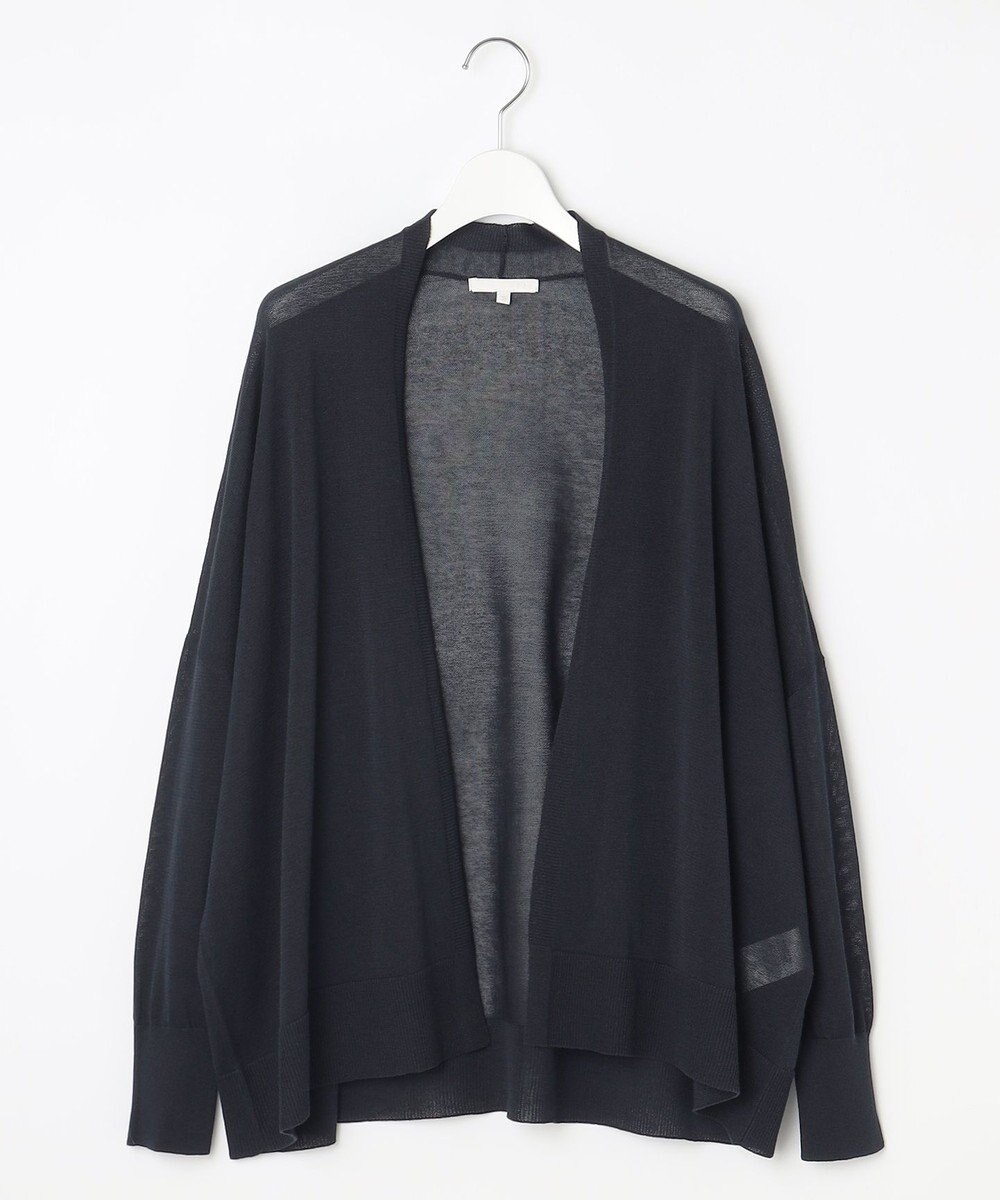 自由区 L 【アンサンブル対応・洗える】ドライシアーファインゲージ カーディガン 