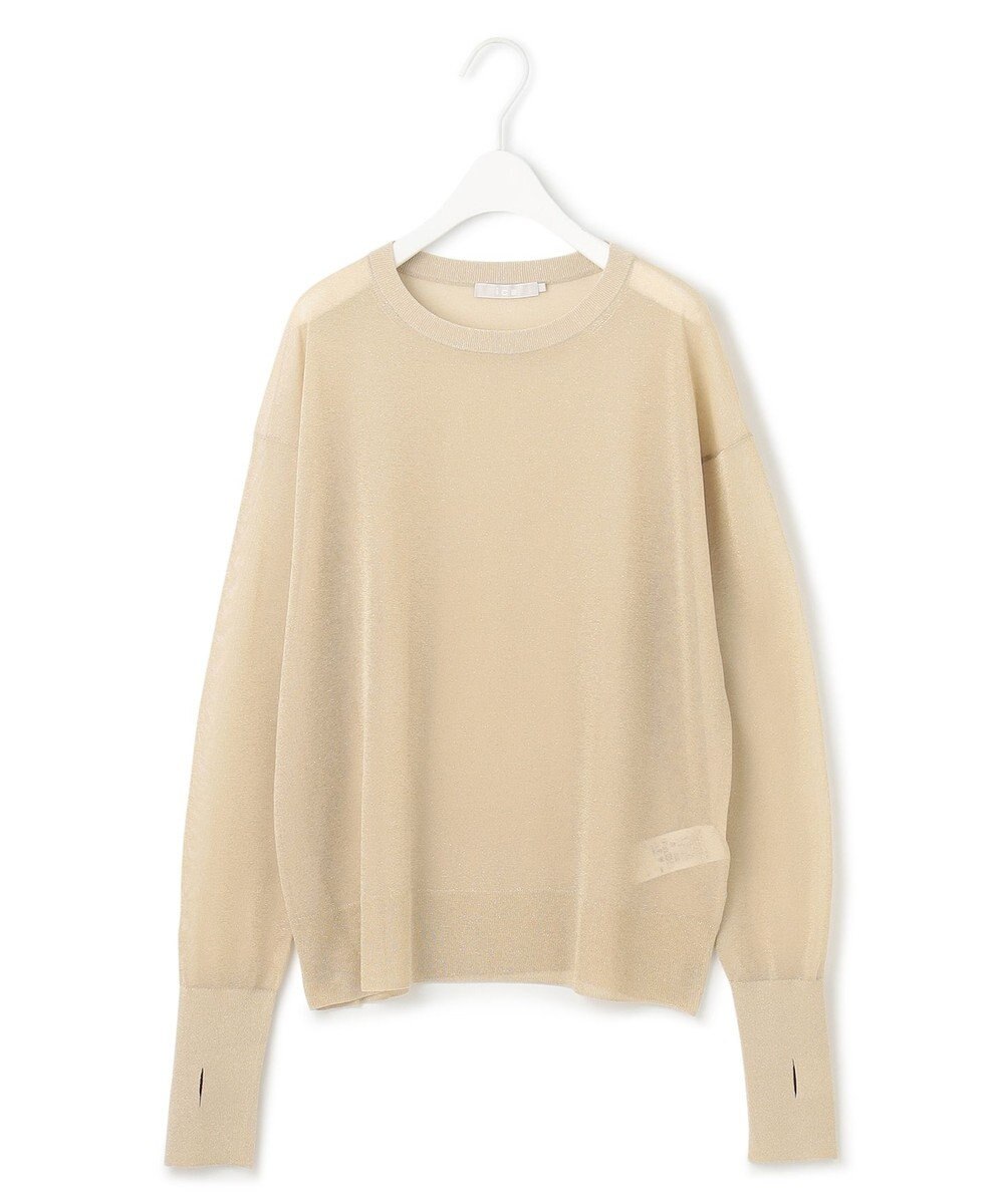 ICB 【MAG×スタイリストコラボ】シャイニーシアーニット×サテンストレートパンツ 