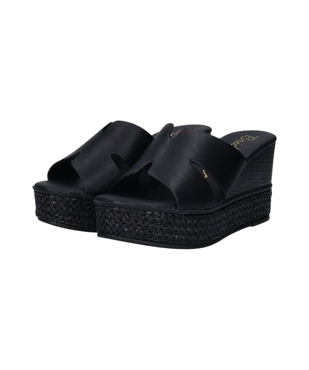 Bridget Birkin 【Bridget Birkin】サイドカットウェッジミュールサンダル 