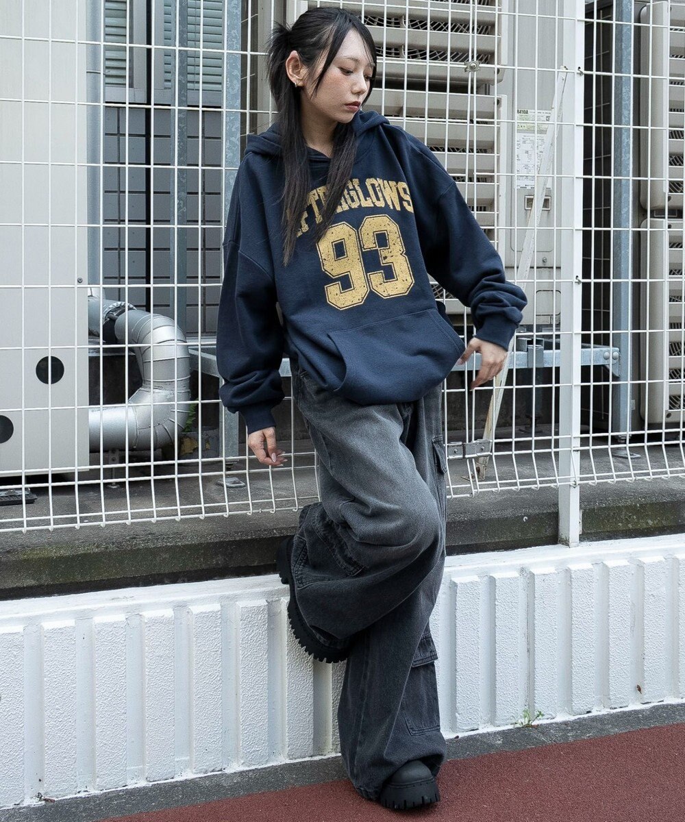 WEGO グラフィックプルパーカー 