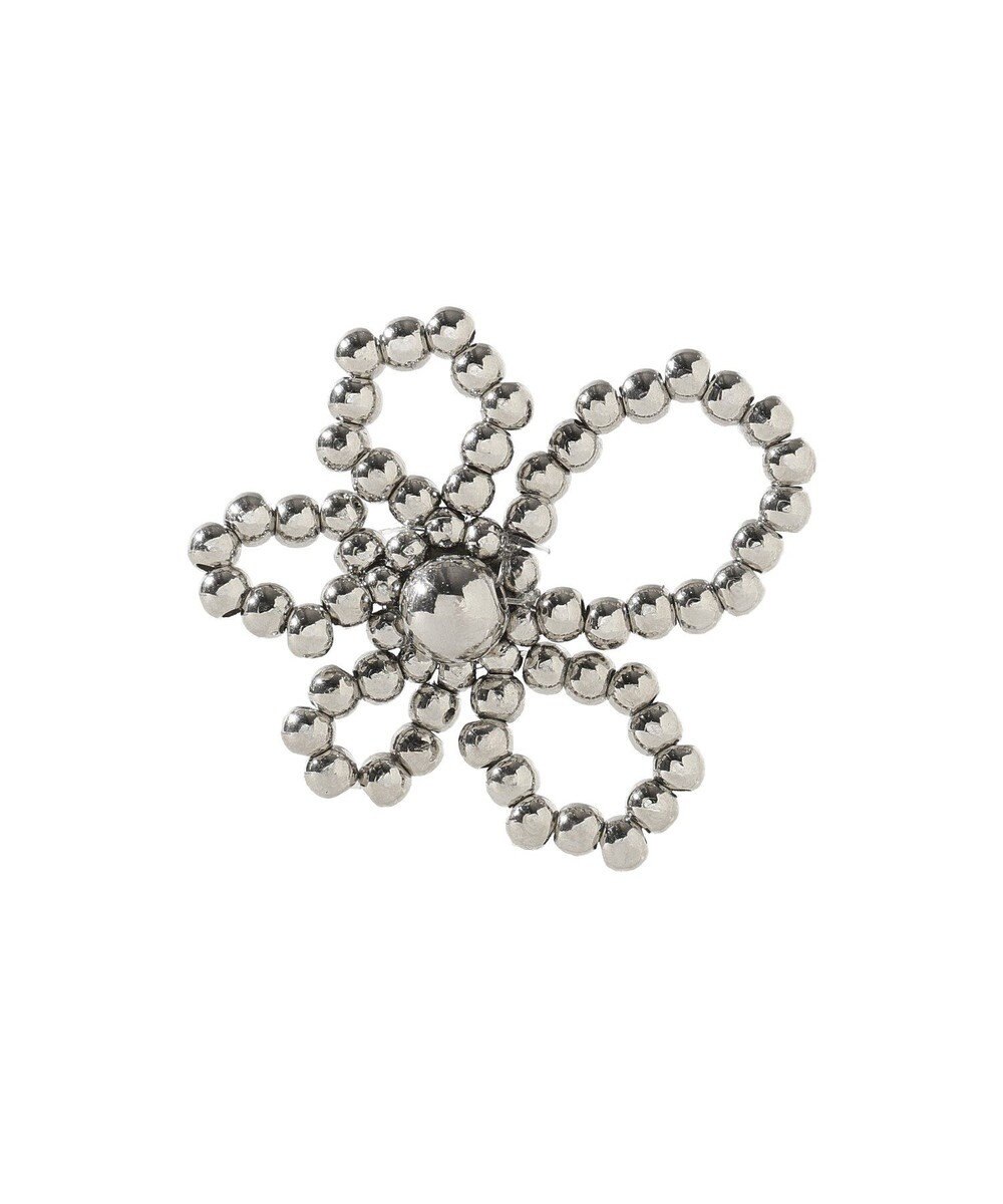 YECCA VECCA メタルビーズフラワーピアス 