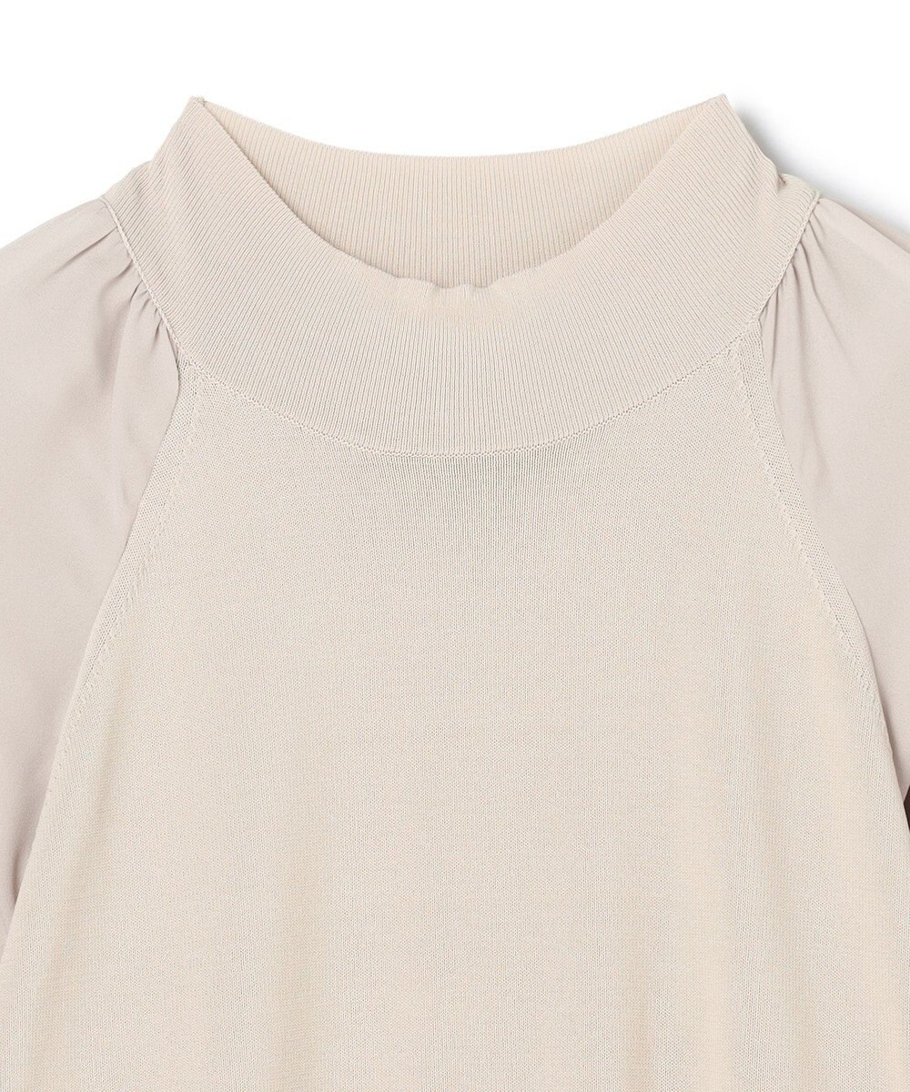 BEIGE， 【WEB限定・洗える】LECERF / 異素材ドッキングストレッチニット 