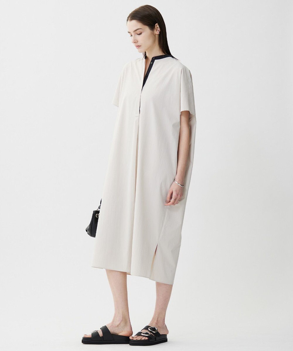 ICB L 【接触冷感・UVカット・洗える】RENUソフトタイプライター バンドカラーワンピース 