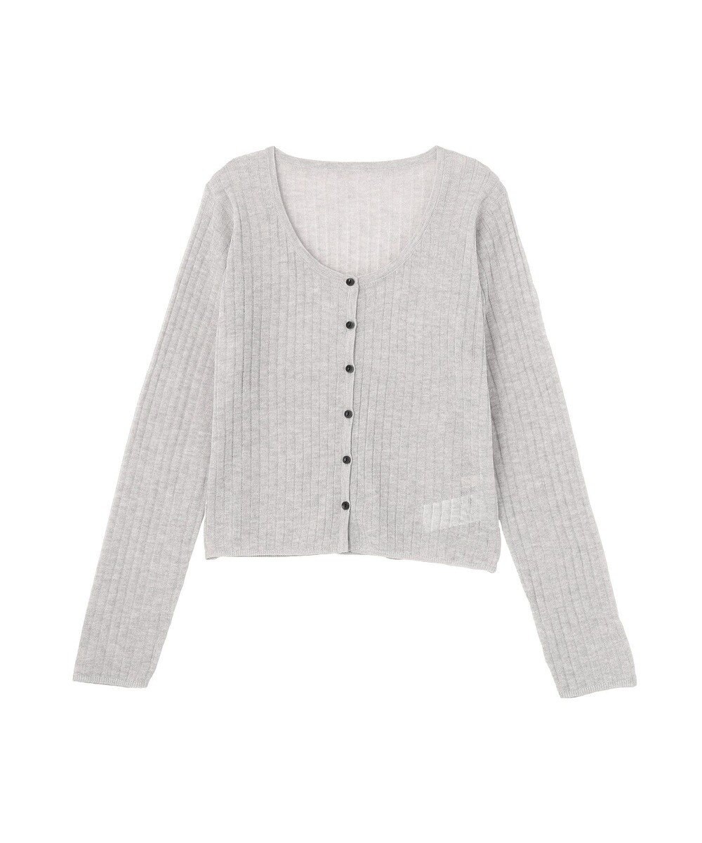 earth music&ecology シアーリブカーディガン 