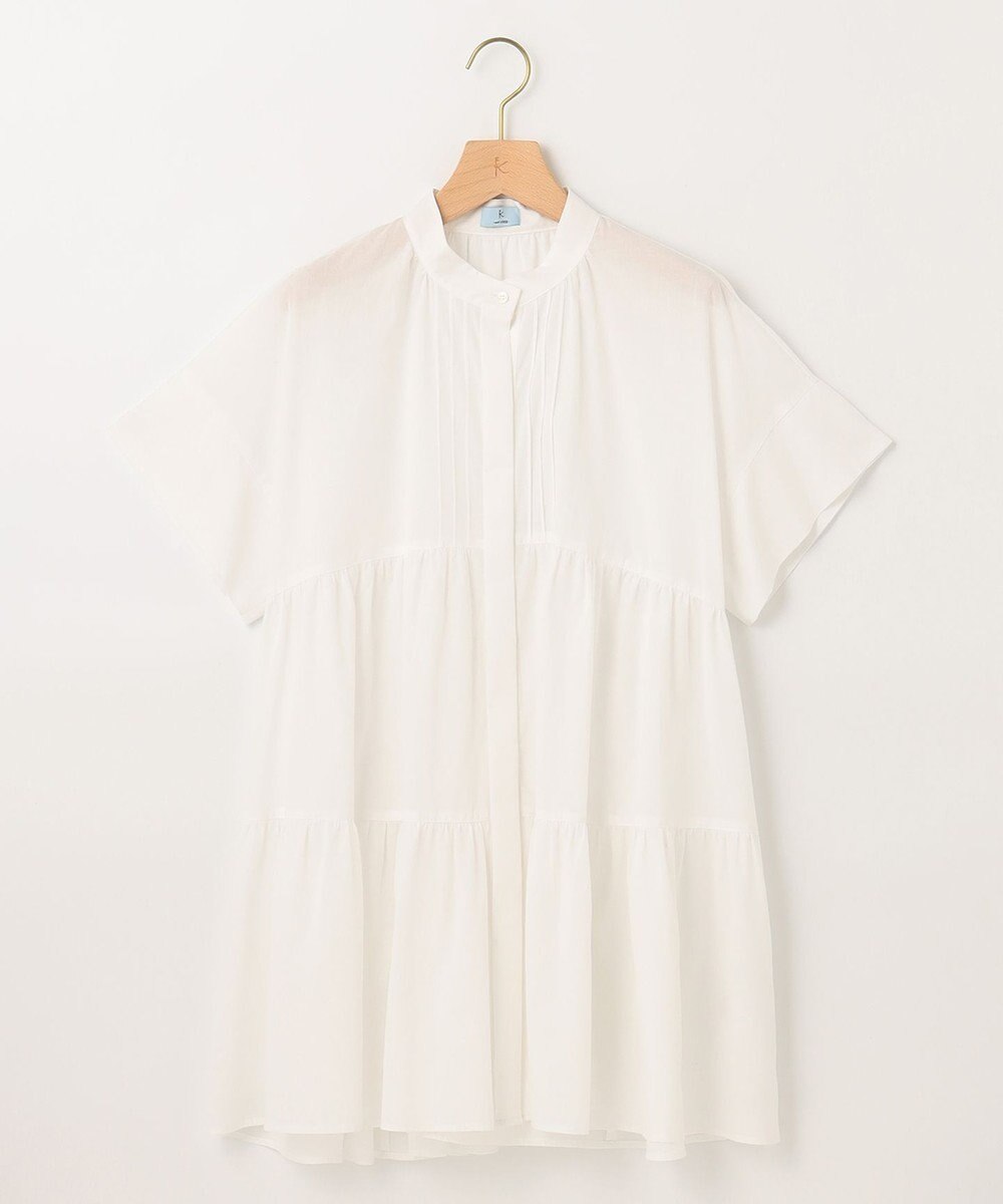 組曲 【洗える】ナチュラルローンギャザーフレア ブラウス 