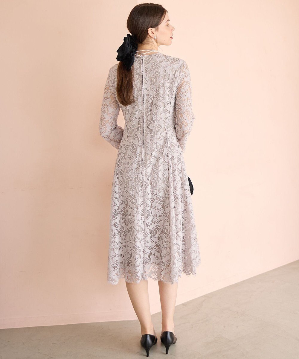 23区 【APPLAUDIR】モールラインフラワーレース ドレス 