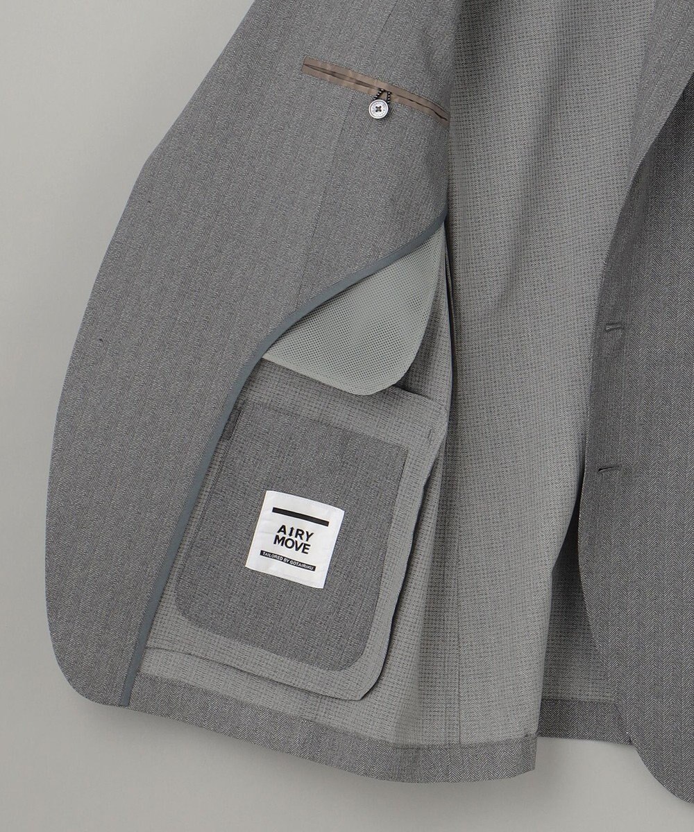 GOTAIRIKU 圧倒的清涼感・８つの夏機能【接触冷感/通気性/軽量/撥水…等】クールドッツ セットアップジャケット_ヘリンボーンプリント（25年モデル） 