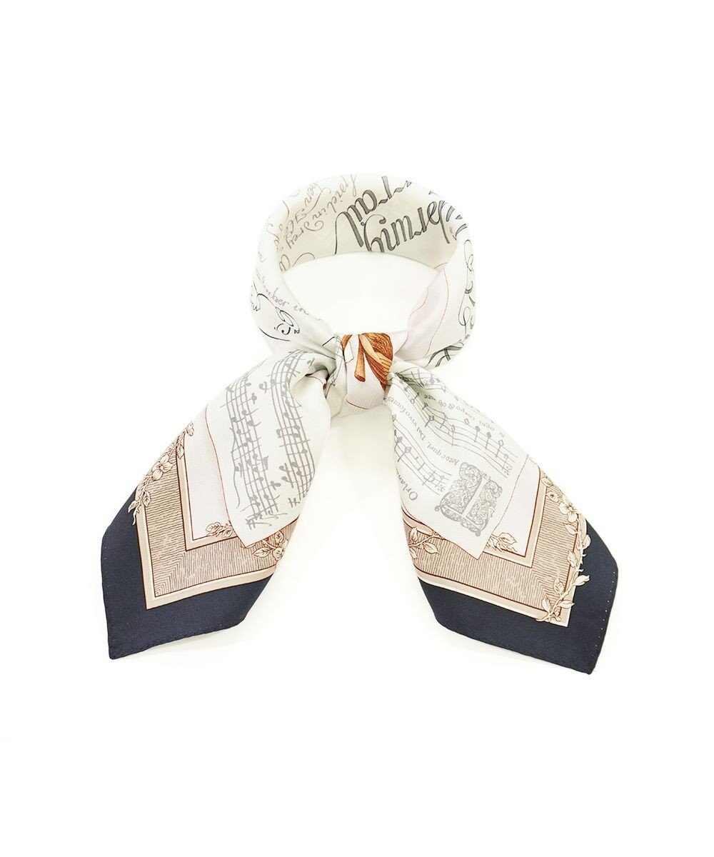 Marca 【伝統横濱スカーフ】モーツァルト  小判 シルクツイル スカーフ 