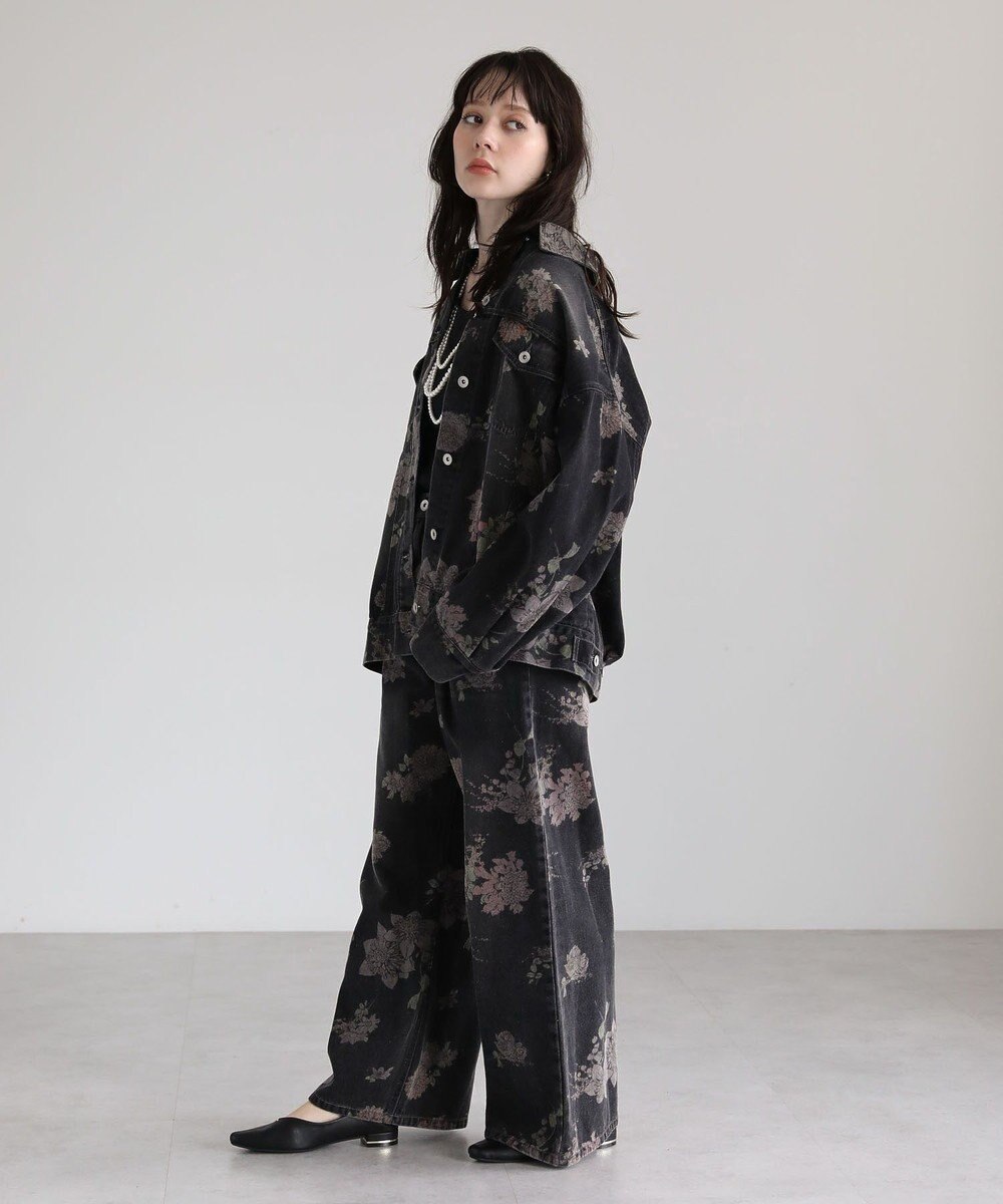 Green Parks ・SUGAR SPOON フラワーptデニムパンツ 