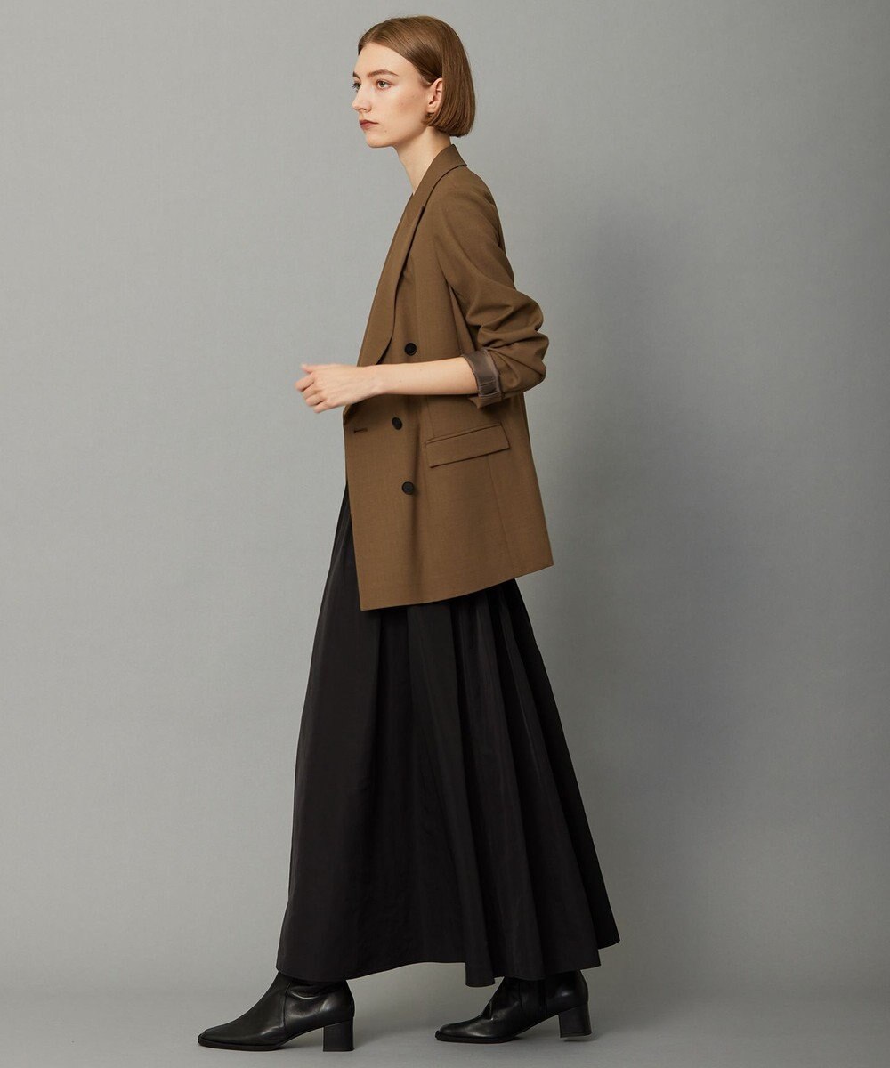 ICB 【洗える】 エステルメモリータフタ ロングスカート 