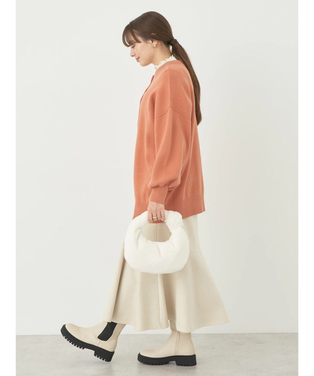 earth music&ecology やわらかタッチミドル丈カーディガン 