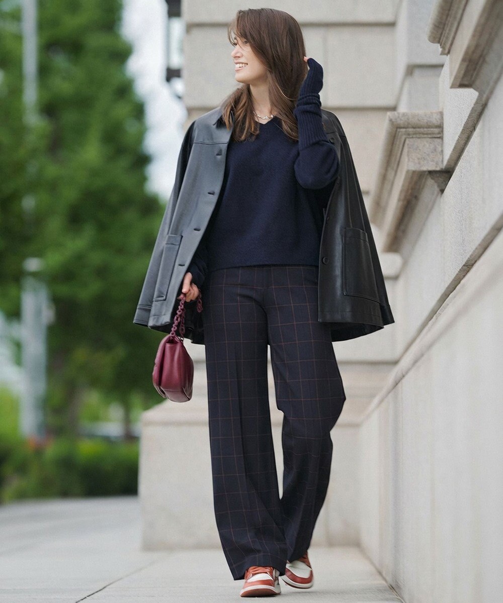 UNFILO L 【ウエストゴム/14サイズ展開】beauty warm pants ワイド 