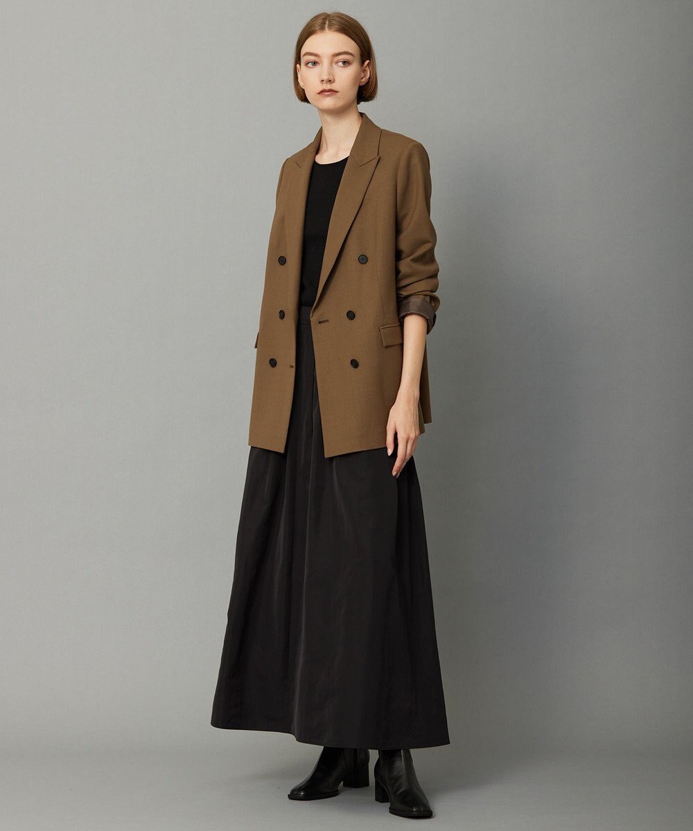 ICB 【洗える】 エステルメモリータフタ ロングスカート 