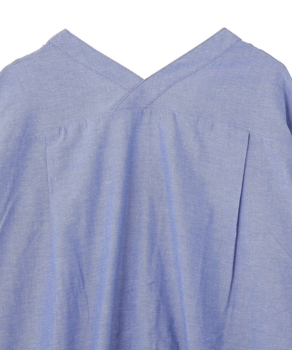 Green Parks 綿麻混Ｖネックオーバーサイズシャツ 