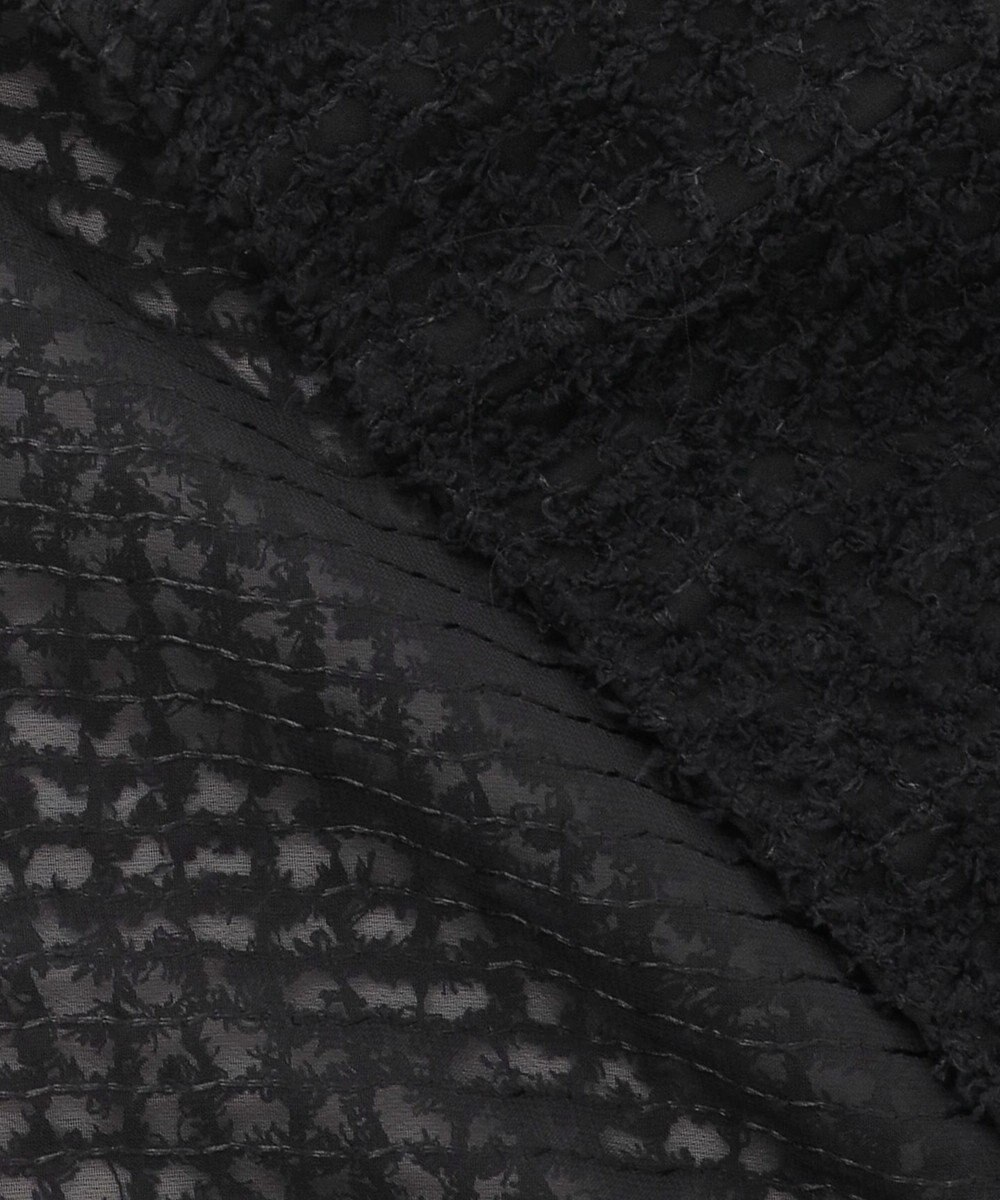 ICB L 【洗える】フェザーエンブロイダリー クロップドシャツ 