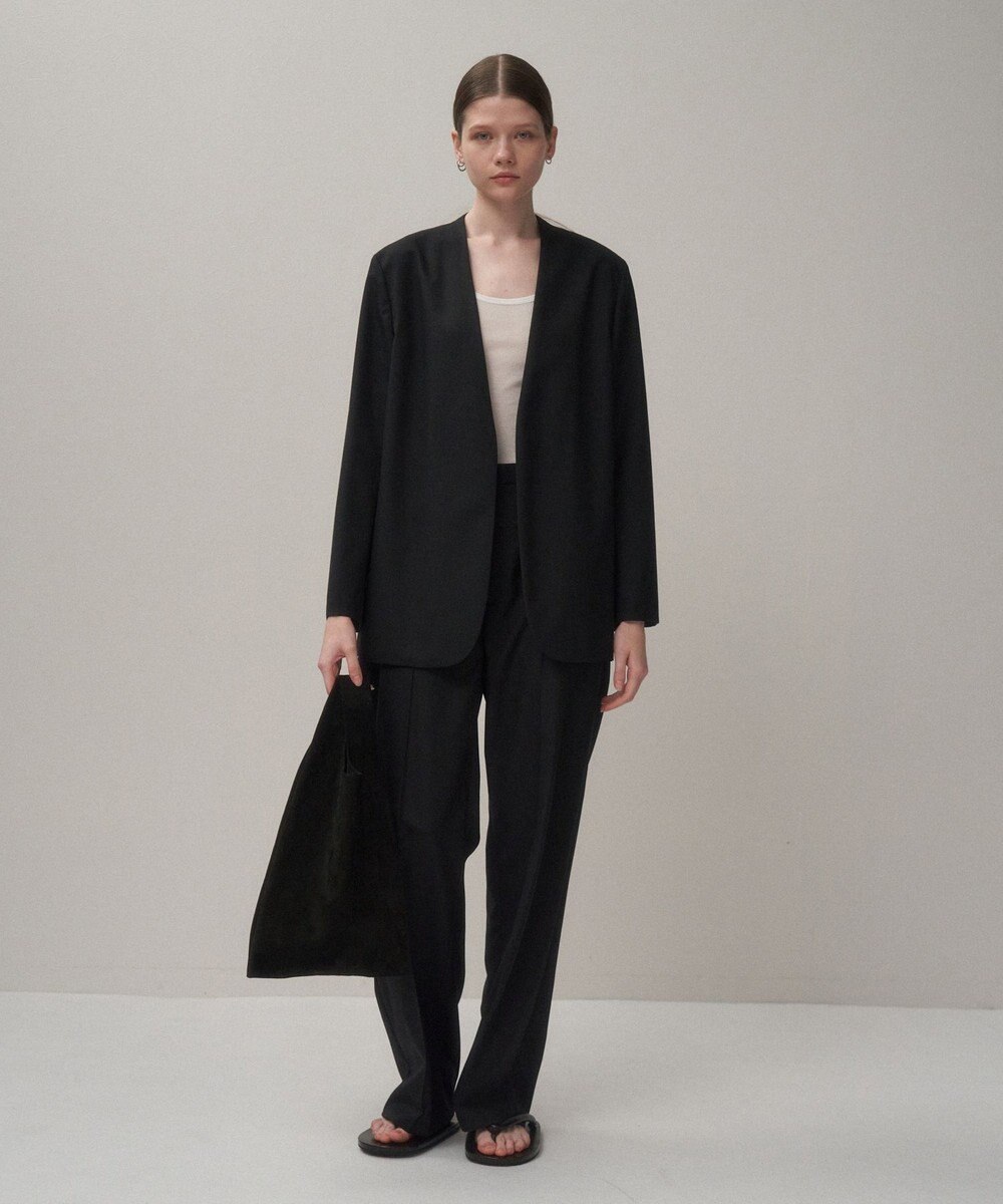 ATON WOOL TROPICAL | ノーカラージャケット 