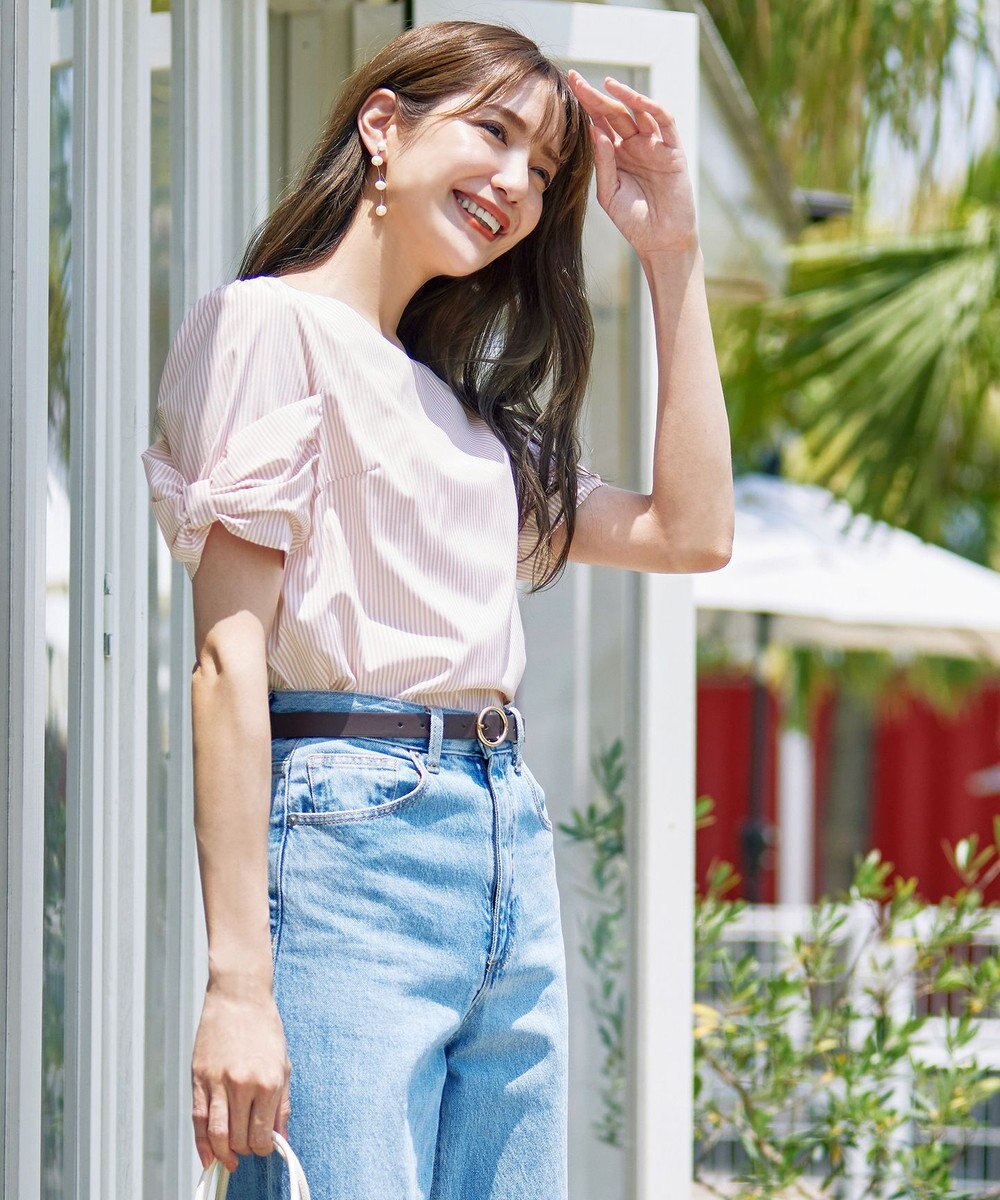 Tiaclasse 【洗える】リボン袖ブラウス 