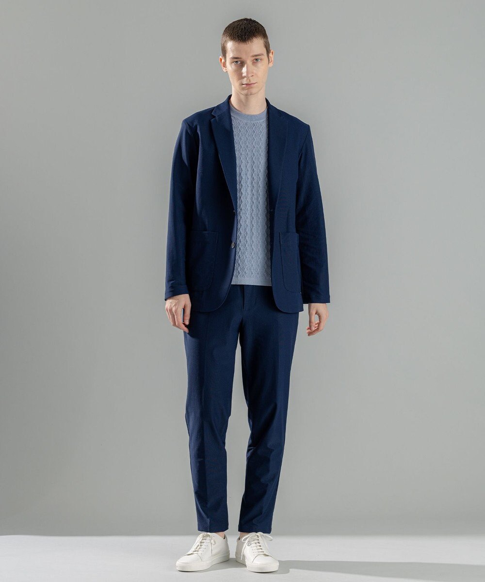 JOSEPH HOMME 【洗える】ドライコットンリンクス　半袖クルーネックニット 