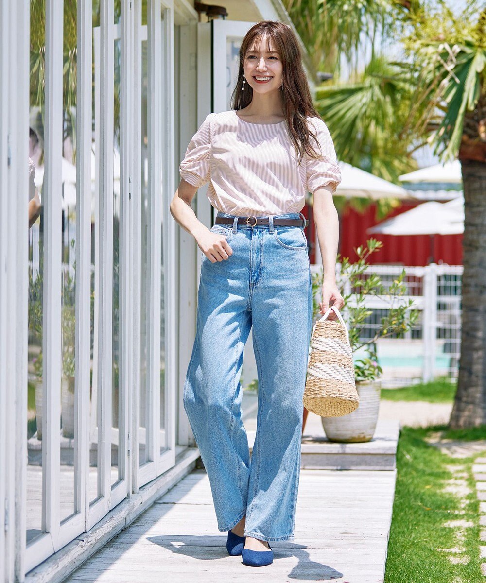 Tiaclasse L 【洗える】リボン袖ブラウス 