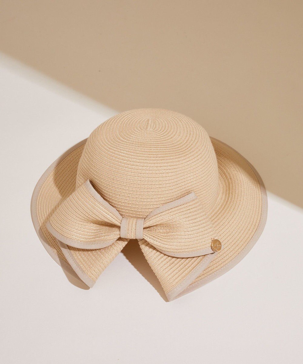 Maison de FLEUR リボンスリットパイピングハット 