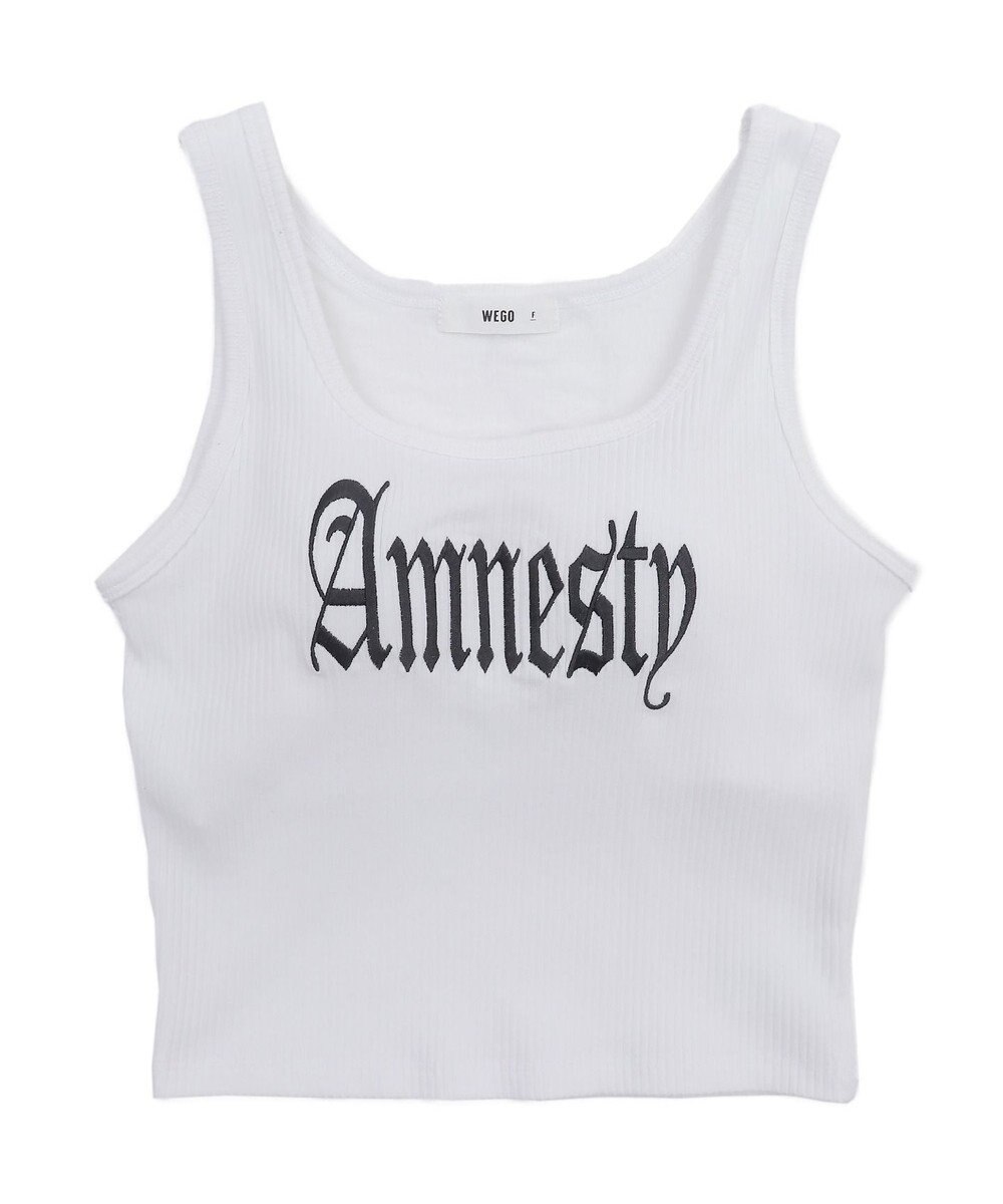 WEGO 【カップ付きインナー】グラフィックカップ付きリブタンク 