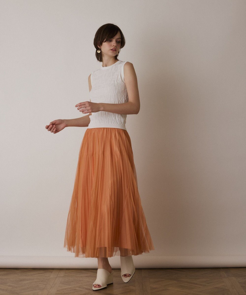 GRACE CONTINENTAL モノグラムニットトップ 