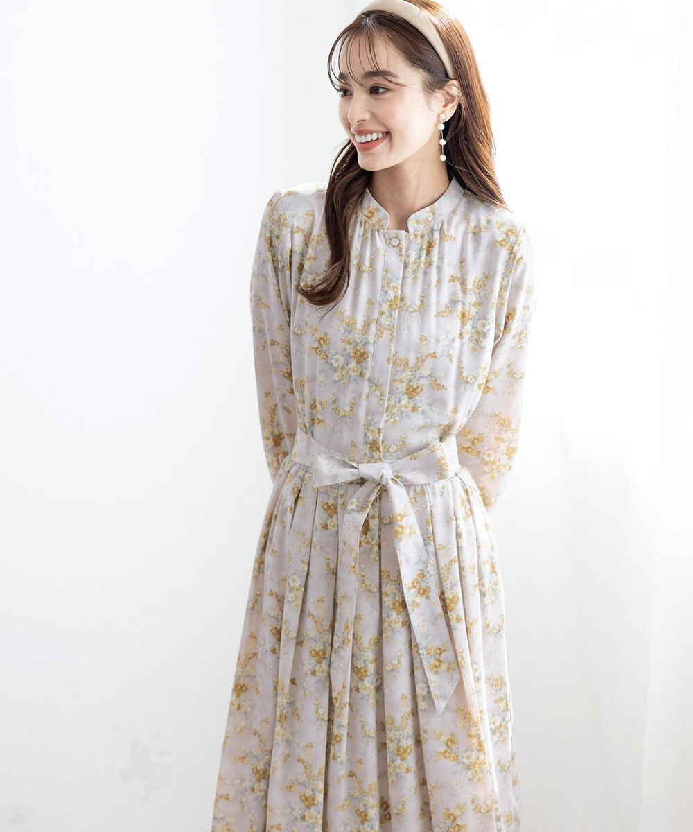 Tiaclasse 【洗える】花柄フレアワンピース 