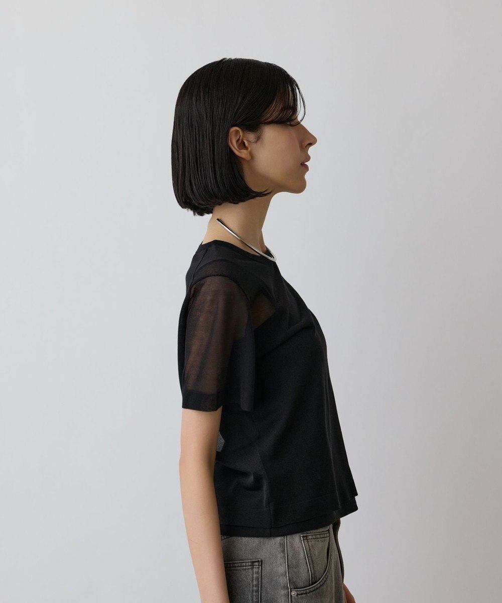 GRACE CONTINENTAL ブライトシアーニットトップ 