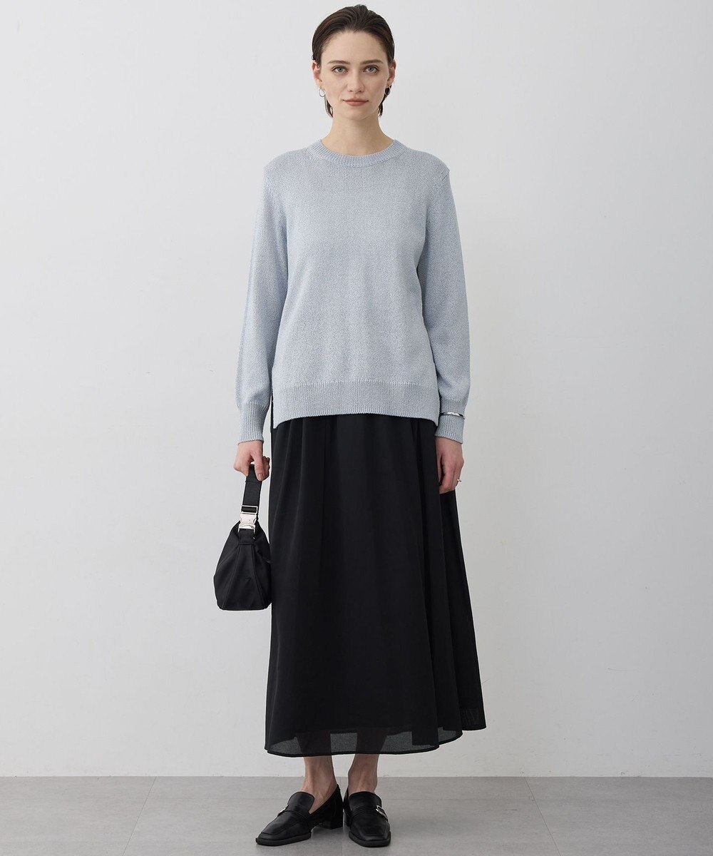 ICB L 【先行予約】 グロッシーペーパーブレンド クルーネックプルオーバー 