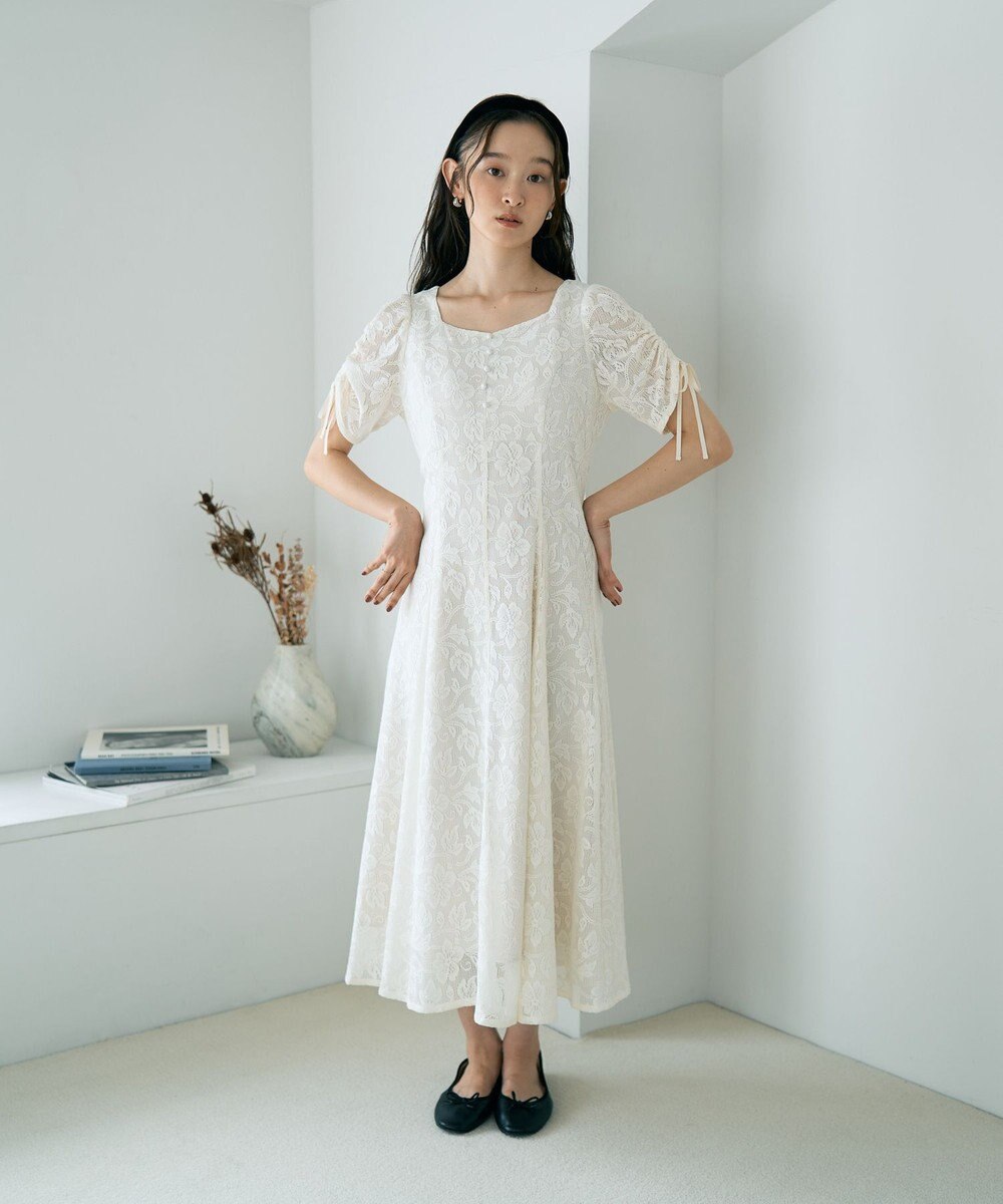 earth music&ecology パネル切り替えレースワンピース 