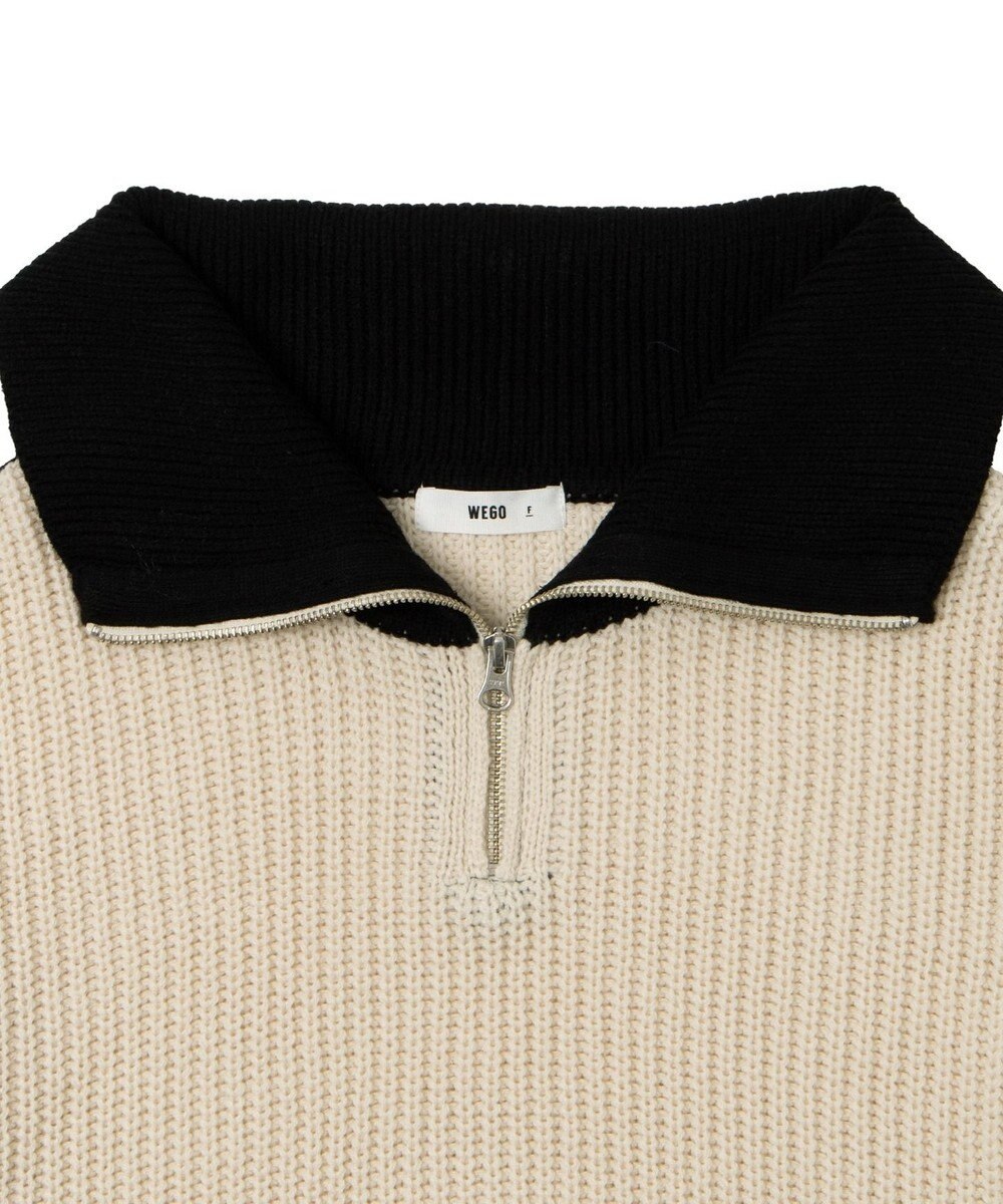 WEGO ハーフジップニットプルオーバー 
