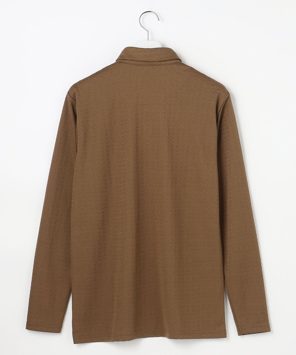 23区GOLF 【MEN】モノグラムジャガード長袖ポロシャツ 