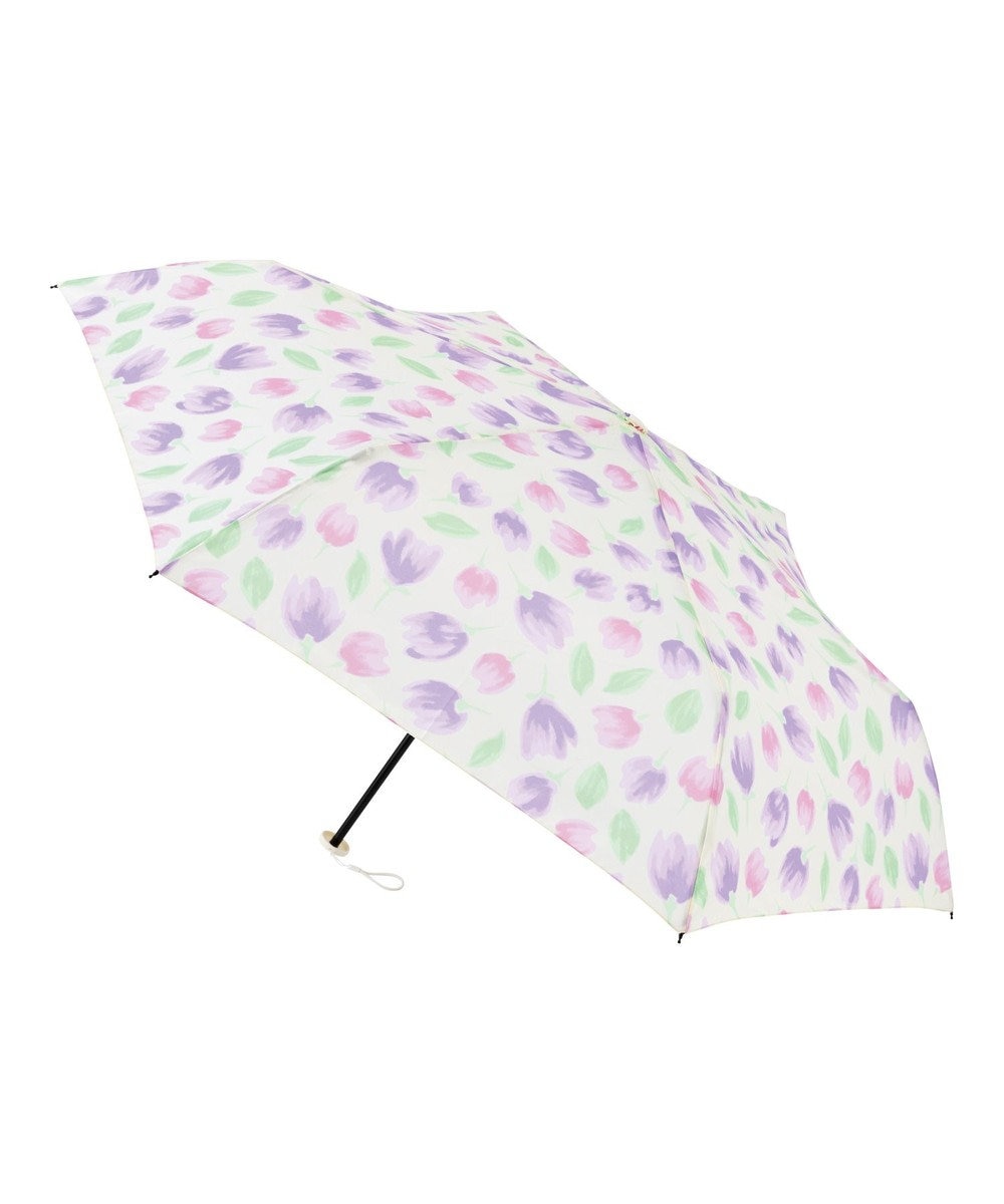 MOONBAT estaa 【耐風】折りたたみ傘 チューリップフォレスト UV ピンク