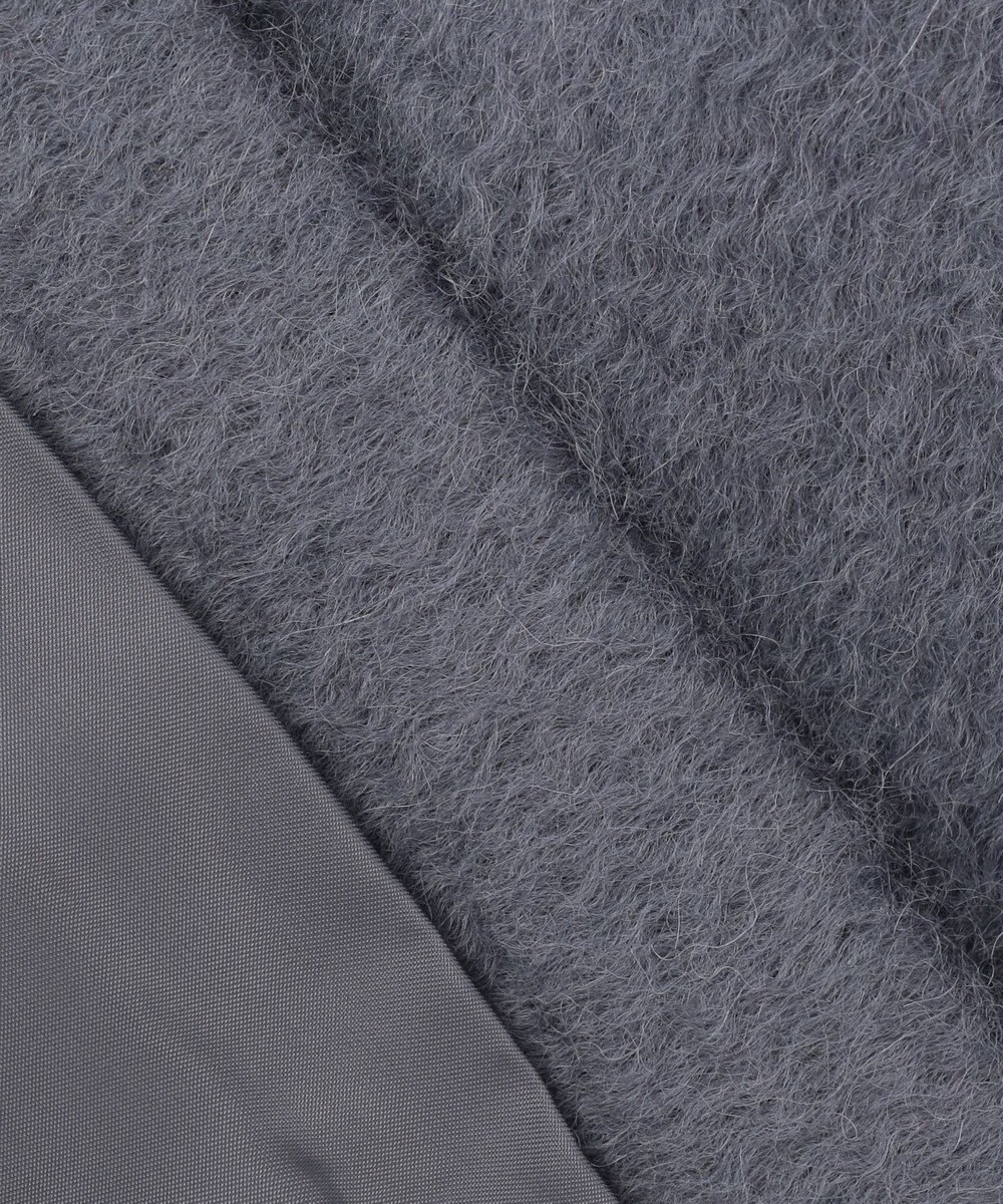 組曲 スタンドカラーシャギーコート 