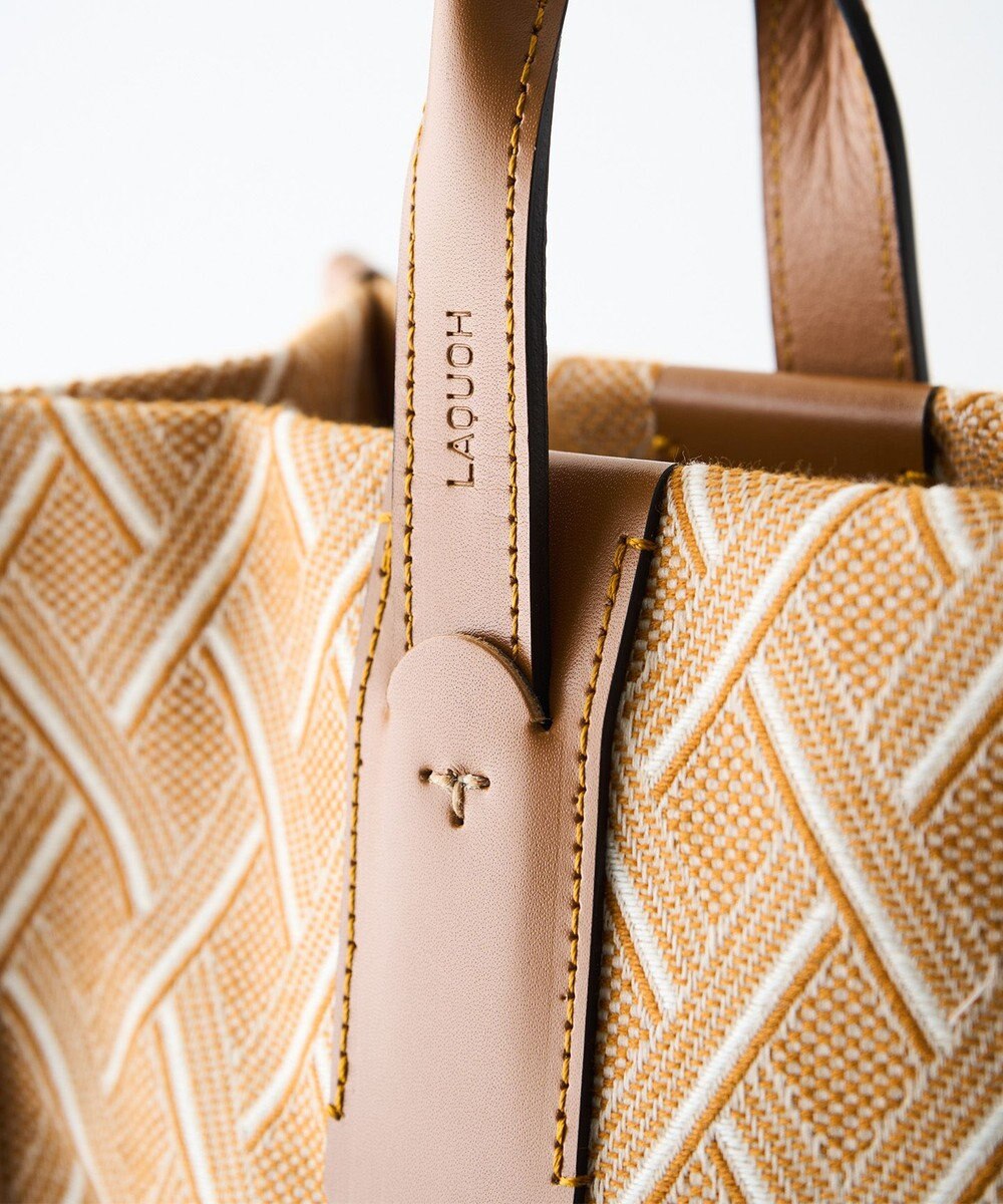 MIYABIYA  LAQUOH クロス柄ジャガードトートバッグ L 