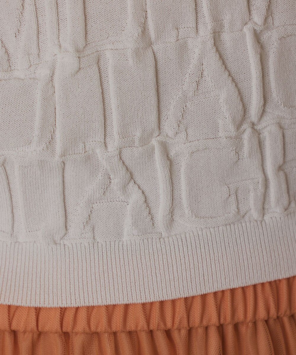 GRACE CONTINENTAL モノグラムニットトップ 