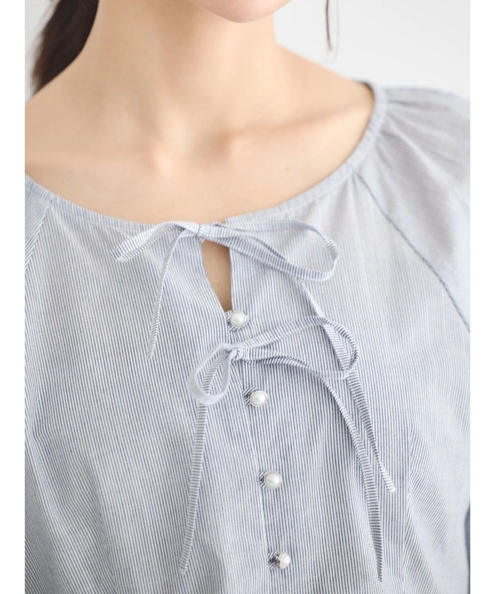 earth music&ecology フロントリボンブラウス 