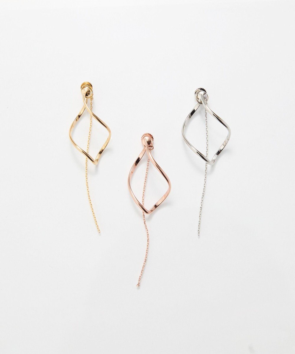 Phoebe 2wayグレースツイストラインイヤリング　ゴールド 