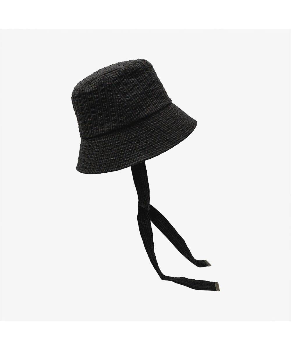林八百吉商店 un chapeau　ひも付きチェックハット 