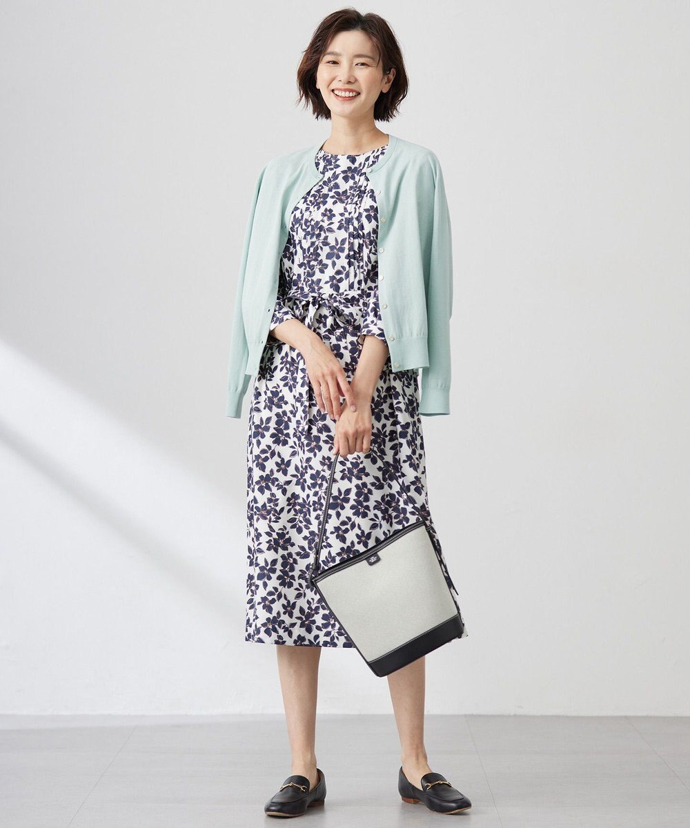 J.PRESS LADIES S 【洗える】BASIC HT COTTON クルーネック カーディガン 