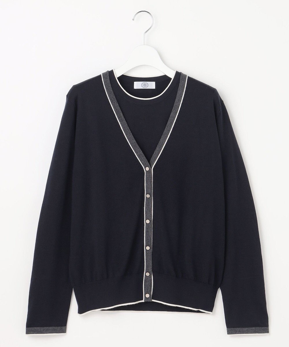 J.PRESS LADIES L トリムツイン ニット 