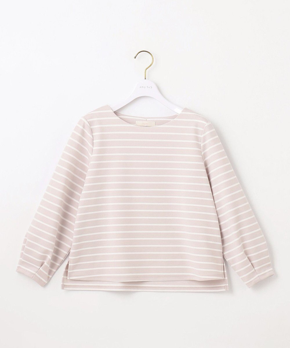 ANY SIS 【洗える】バックパール調ディテール カットソー 