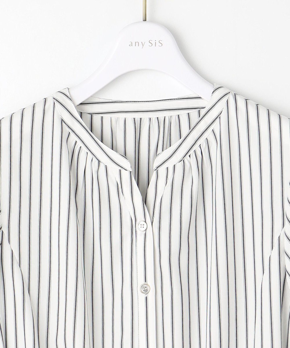 ANY SIS 【洗える】バンドカラー シャツワンピース 