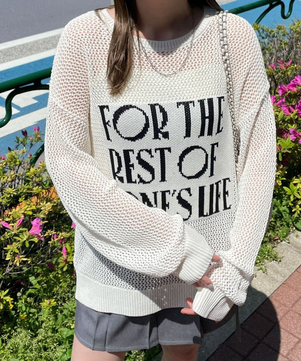 WEGO ジャガードメッシュニットビッグプルオーバー 