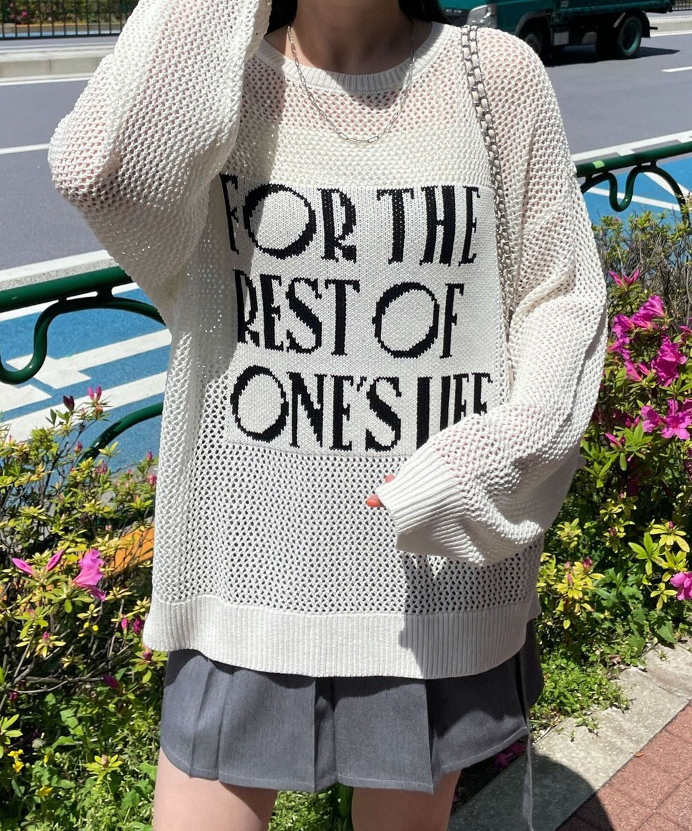 WEGO ジャガードメッシュニットビッグプルオーバー 