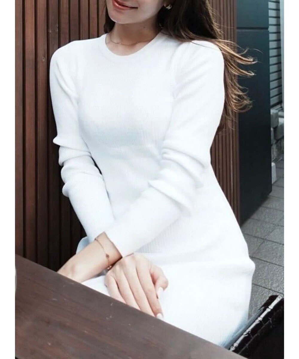 Green Parks タイトシルエットリブニットワンピース 