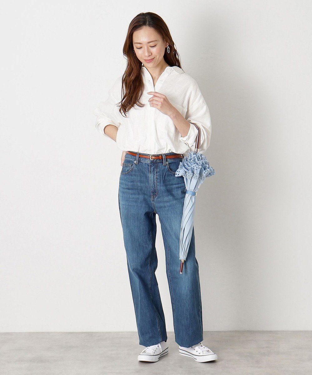 MOONBAT 【遮光/晴雨兼用日傘】POLO RALPH LAUREN(ポロ ラルフローレン) エンブフリル 長傘 遮熱 UV 